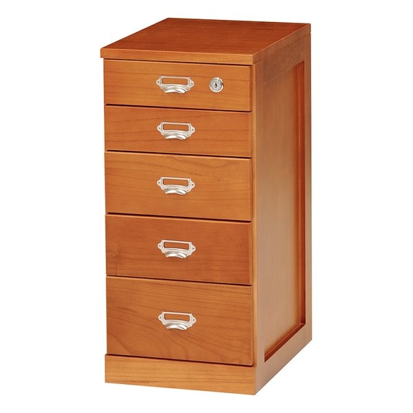 スリムチェスト A4 書類 キャスター アンティーク ブラウン 幅28cm 5段 MCH-6580