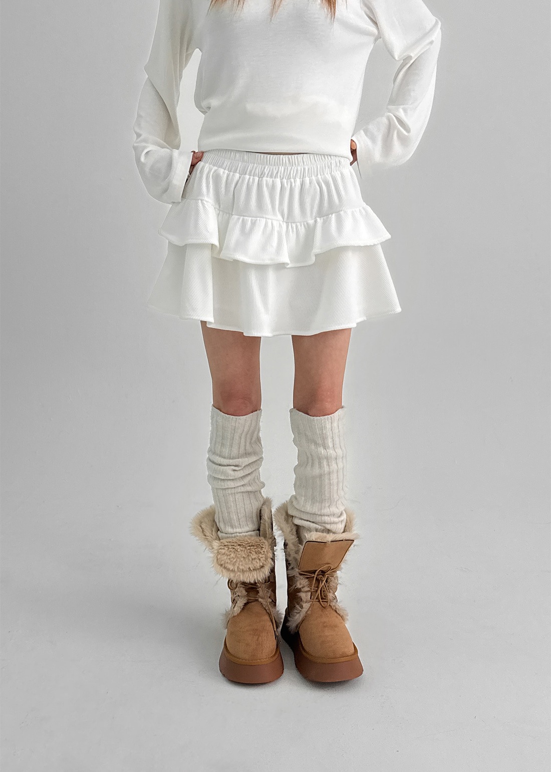 ウムキ コーデュロイ カンカン ミニスカート