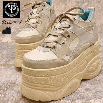 【公式SHOP特典キズ補修液付】 ヨースケ 厚底 スニーカー　ダッドスニーカー　 レディース 歩きやすい 11cm 厚底フラット