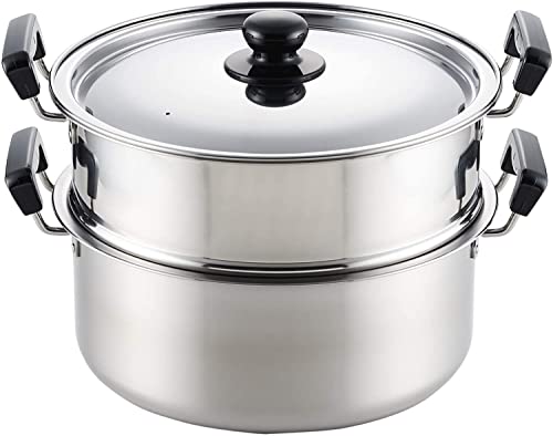 サイズ：28cm ヨシカワ 日本製 二段蒸し器 28cm ステンレス 蒸しもの鍋 満菜 SH9867