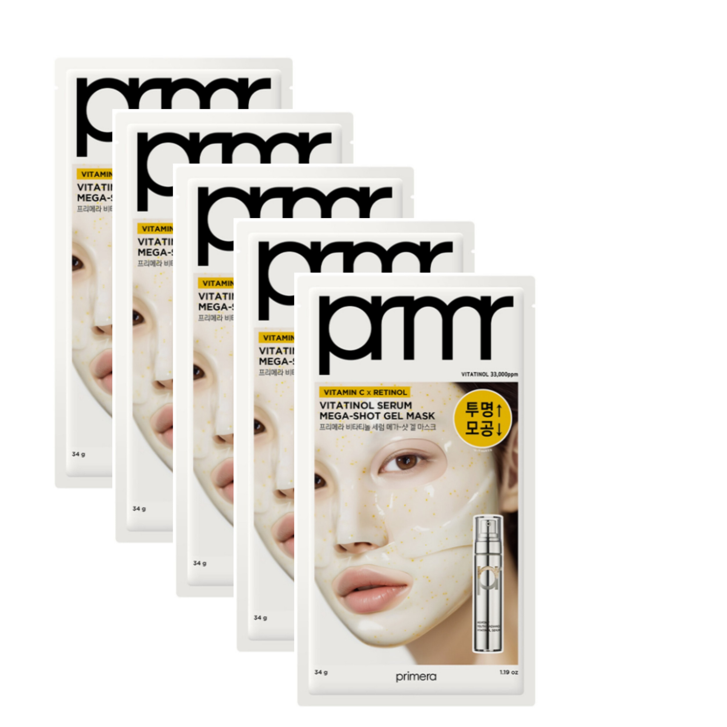 ビタチノールセラムメガ-ショットゲルシートマスク 5枚