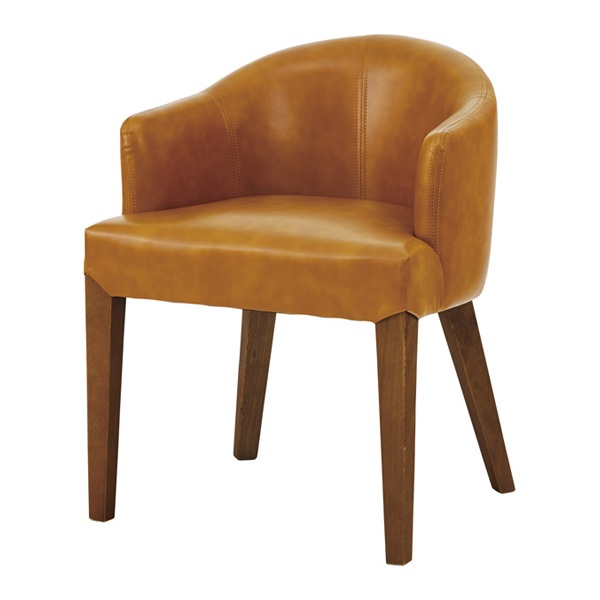 ダイニングチェア 座面高44cm ソフトレザー 木製 天然木 ひじ掛け アームレスト 椅子 イス チェアー いす ダイニングチェアー 食卓椅子 リビングチェア おしゃれ 腰掛け ダイニング