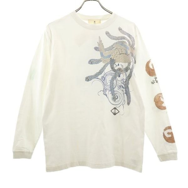 新品 キジン 和柄 長袖 Tシャツ L 白 KIJIN 喜人 鳳凰づくし メンズ