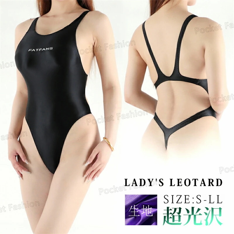 ハイレグ水着 競泳 バックレス 定番レーシング水着 薄手 レオタード キャミソール水着 光沢感 弾力 コスプレ衣装 コスチューム ブラック フィットネス水着