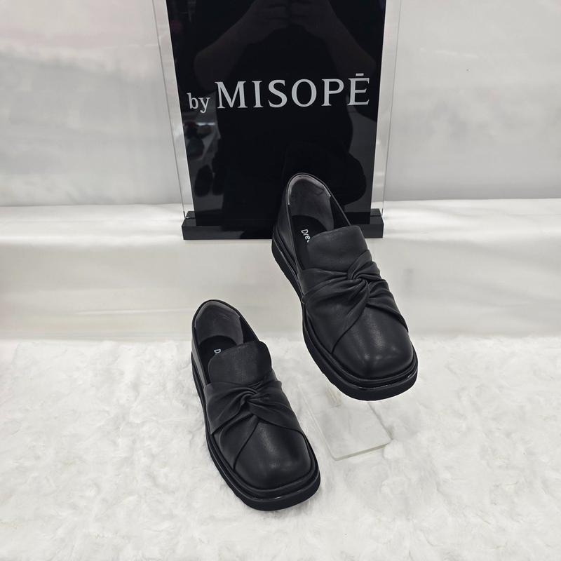 By 女性シャーリングバンドローファー 612HT439FF011 BLACK 2 JJ
