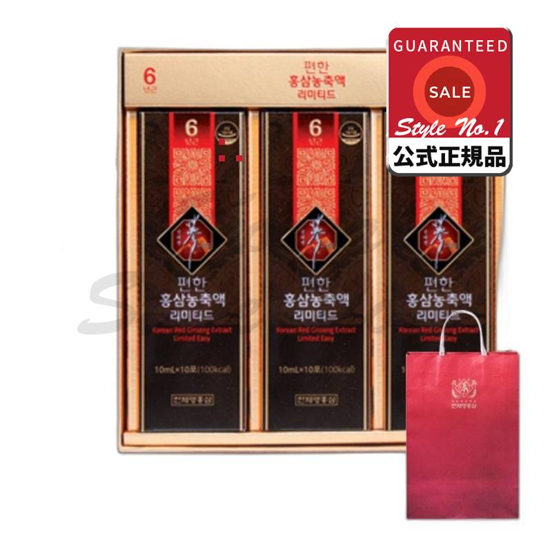 天帝明紅参快適な紅参濃縮液リミテッドスティック型+ショッピングバッグ300ml 1ボックス