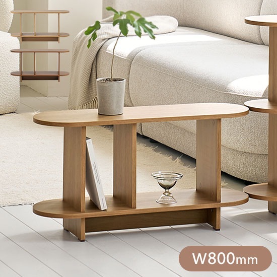 roomnhome バルトラウンドシェルフ ラック 2段 80cm ドレッサー 見せる収納 収納 サイドテーブル メイクスペース オープンラック デザインラック シェルフ スリム ディスプレイラック