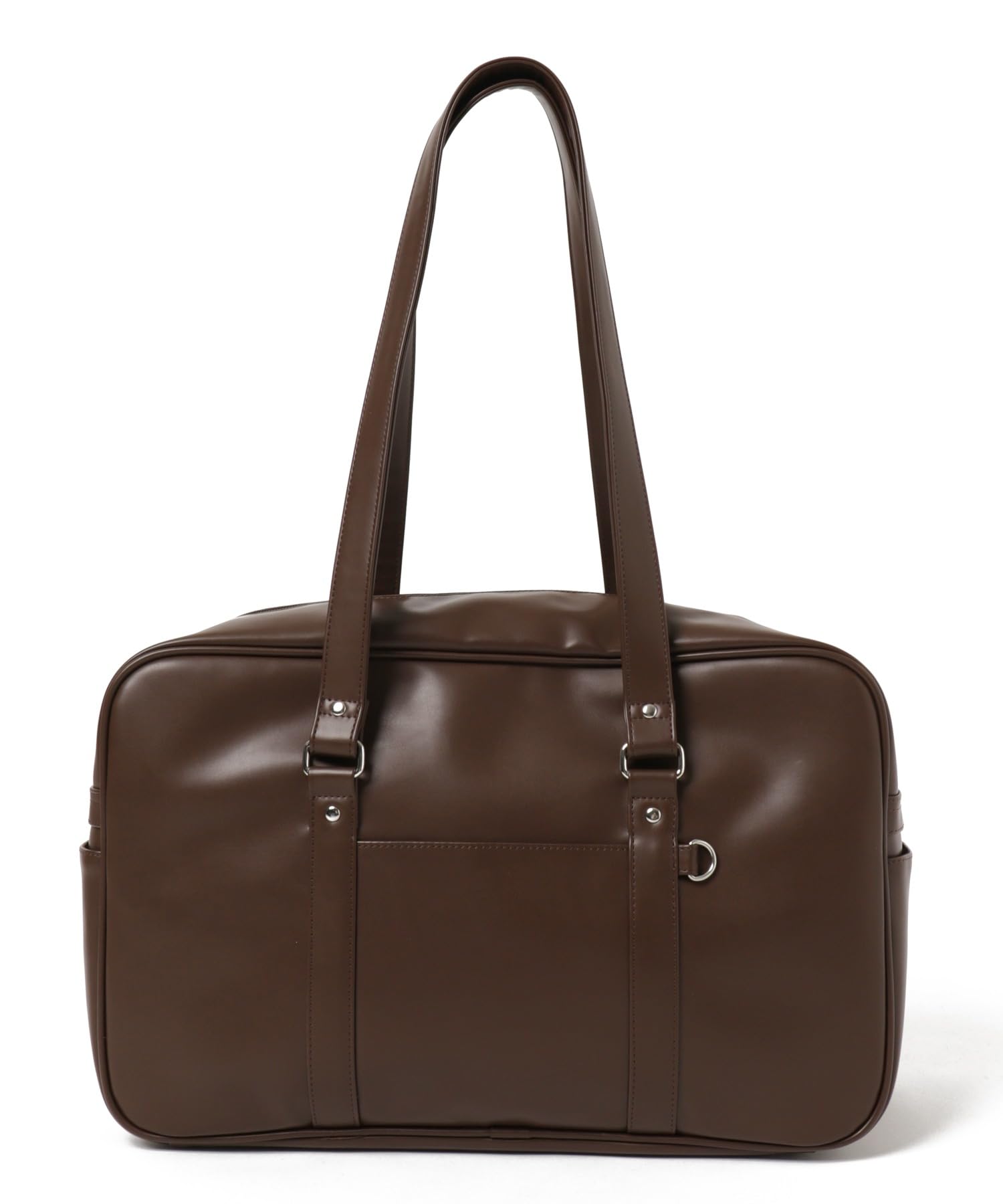 [ウィゴー] PU スクールバッグ ボストンバッグ スクール 鞄 バッグ スクバ 学生 通学 高校生 JK デコバッグ 合皮 シンプル ギフト プレゼント 定番 春 夏 秋 冬 レディース F ブラウ 5,420円