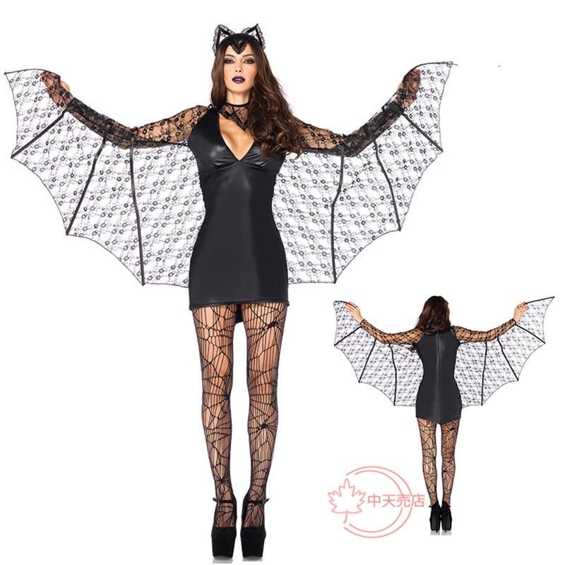 【本日限定】ホラー 悪魔 バット バンパイア コスプレ ハロウィン 女性 大人用 ホラー 黒色 バットマン アパレル cosplay 話劇 演劇 バー パーティー Halloween 変装 衣装