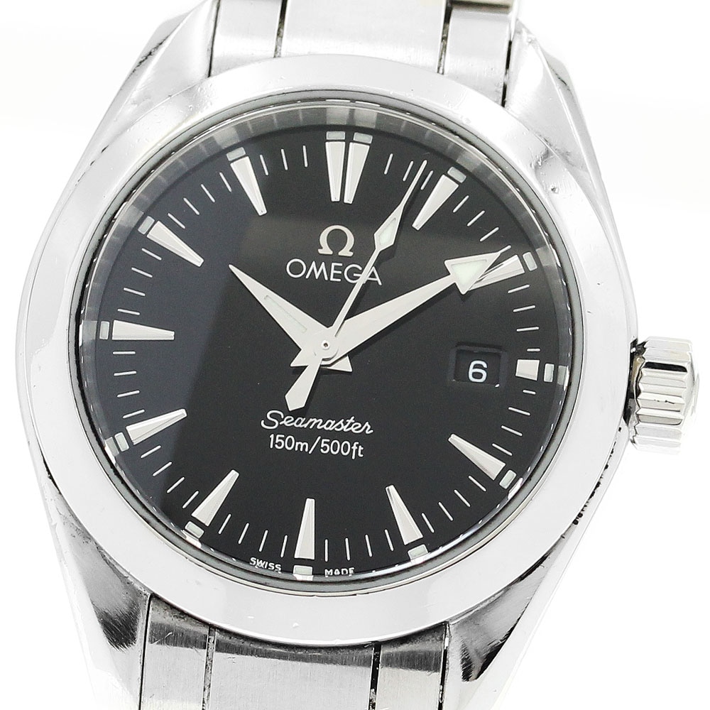オメガ OMEGA 2577.80 シーマスター アクアテラ デイト クォーツ レディース _899917【中古】