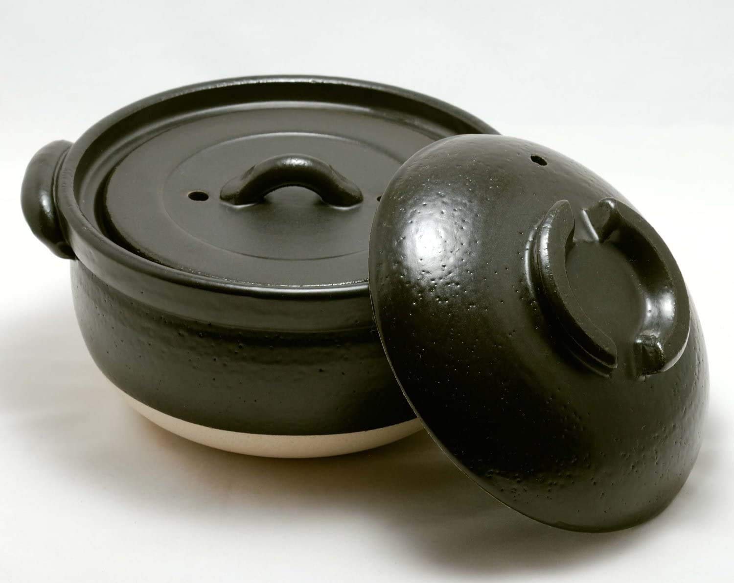 【華華百貨店】ふっくらご飯鍋 二重蓋 2合炊 萬古焼 ばんこ焼土鍋 陶器 日本製