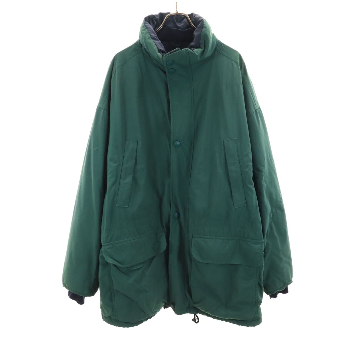 00s 白タグ ダウンコート XL グリーン アウトドア メンズ 古着