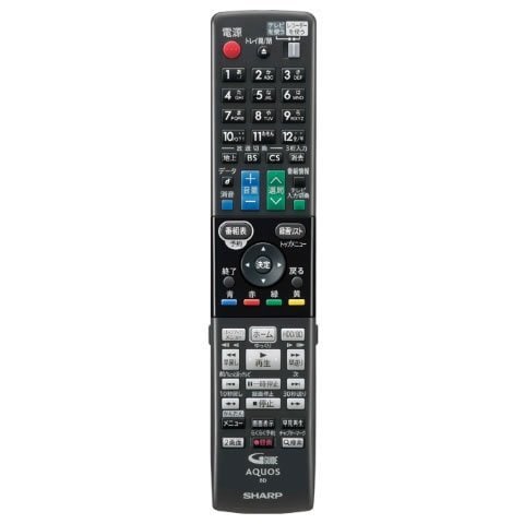 シャープ ブルーレイディスクレコーダー用リモコン(46380265)[適合機種]BD-S560　BD-T1650　BD-T2600　BD-T3600　BD-W1600　BD-W2600　BD-W560