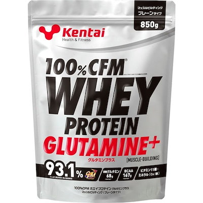 他サイト： ケンタイ Kentai 100％CFM ホエイプロテイングルタミンプラス マッスルビルディング プレーンタイプ 850g たんぱく質 ボディケア K0220の商品画像