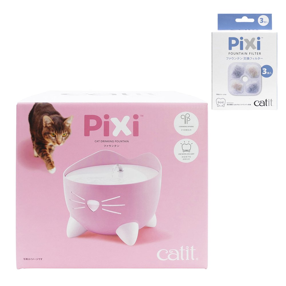 Ｃａｔｉｔ　Ｐｉｘｉ　ファウンテン　ピンク　交換フィルター付　ＣＲＣ30―38―10―00―00