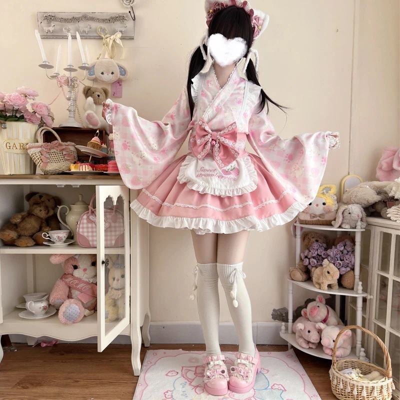 ロリータドレスcosplayオリジナルデザイン夏の萌えニャンロリータ洋装和風メイド改良ワンピース女 5,149円