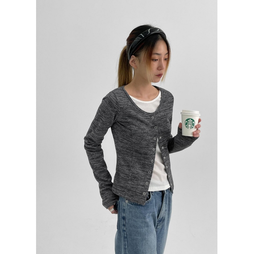 ブラックアップ [ニューフォール] [MADE] ニキシーラインカーディガン