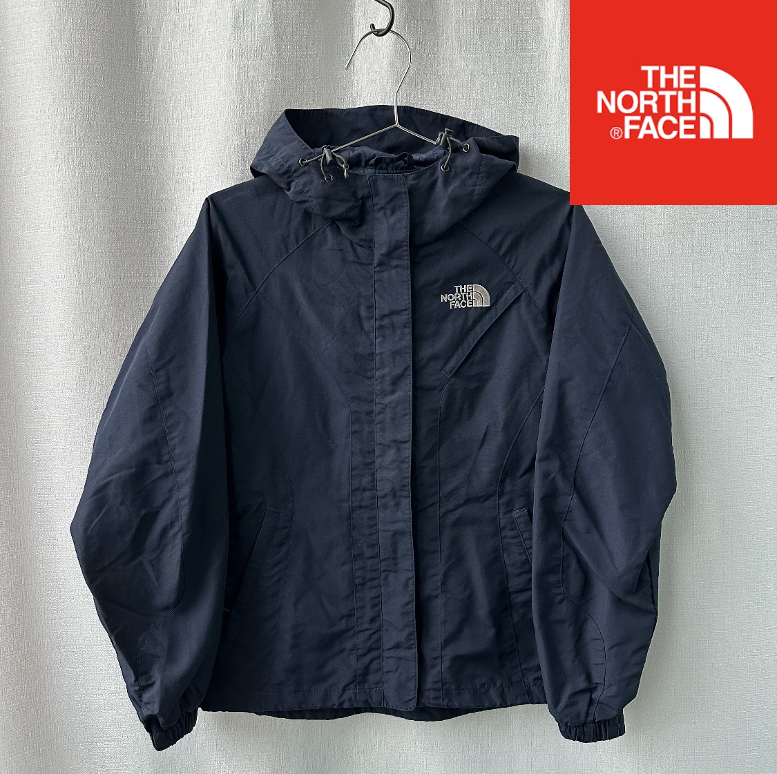 マウンテンパーカー ネイビー フード付き シンプル 80(S)