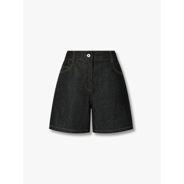 デニムツイルバックバンディングショートパンツ_ダークグレー9176262983
