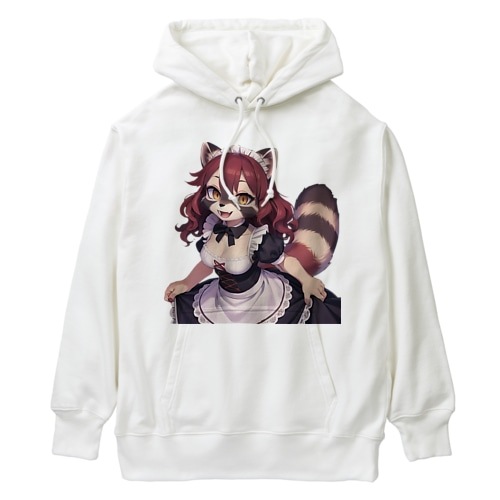 【文字入れ可能受注生産】タヌキの女の子　メイド　ケモナー ヘビーウェイトパーカー 8,318円