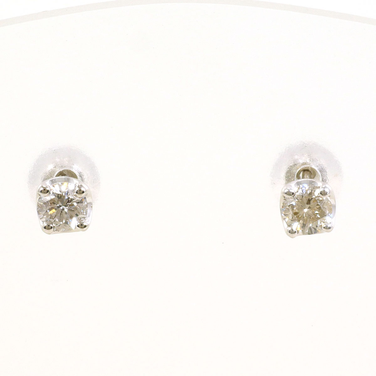 PT900 プラチナ ピアス ダイヤモンド 0.15 ct 総重量約0.7g 中古