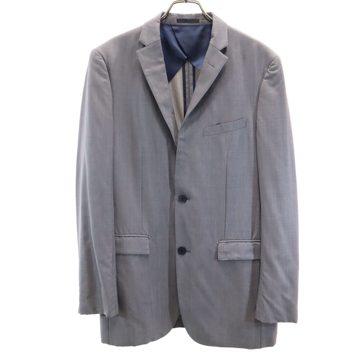 BURBERRY BLACK LABEL バーバリーブラックレーベル 日本製 テーラードジャケット 40R グレー 三陽商会 メンズ 古着
