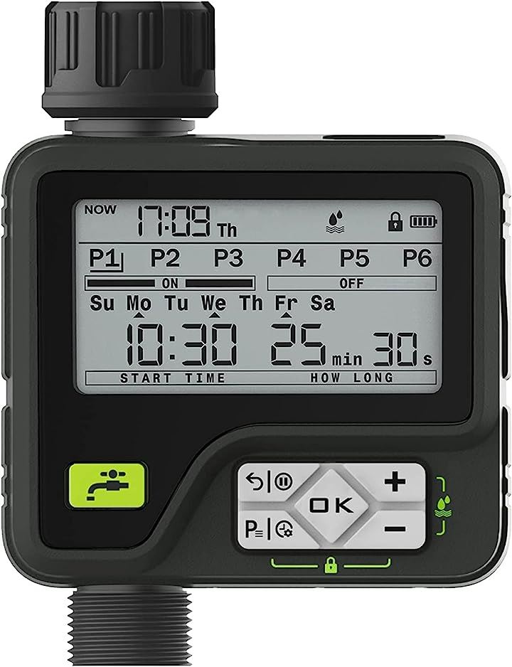 自動散水タイマー 散水ホース 植物灌水 散水システム 散水用具 灌漑システム 給水 観葉植物 グレー