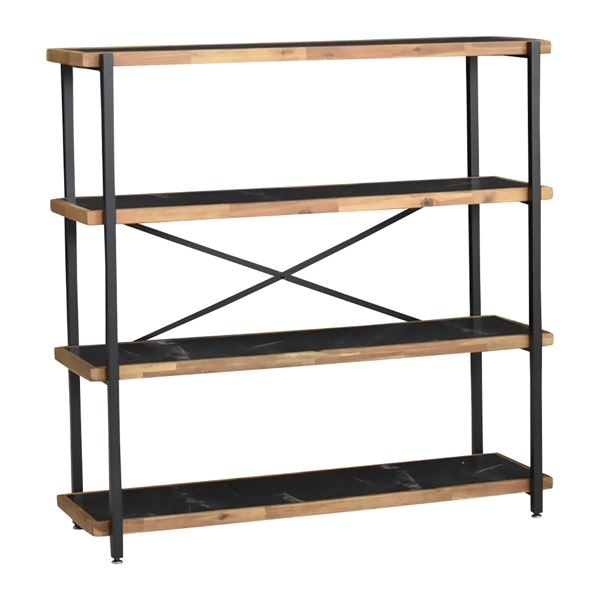 シェルフ 約幅118cm 4段 ダークグレー 組立品 27,562円