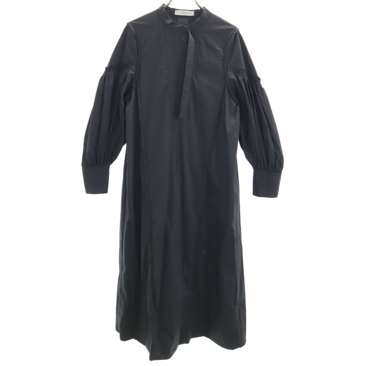 日本製 長袖 ストレッチ ロングワンピース F グレー系 レディース 古着 8,756円