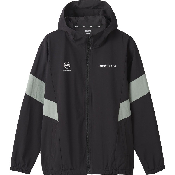 デサント DESCENTE ムーブスポーツ MOVE SPORT 4WAYストレッチナイロン バイカラーフルジップフーディー 接触冷感 DMMXJF13-BKKH