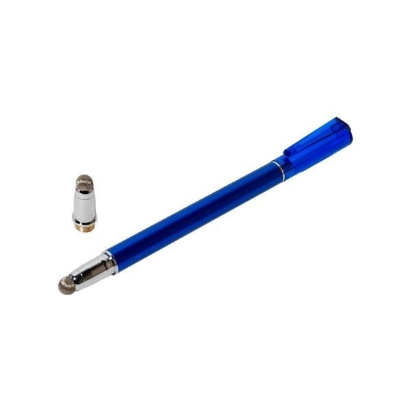 （まとめ）ミヨシ 先端交換式タッチペン 導電繊維タイプ ブルー STP-L01/BL[x5セット]