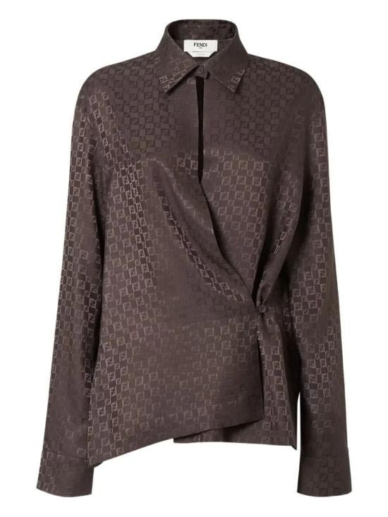 FENDI Women Shirts FS8287 AUQG F1T6H DARK BROWN