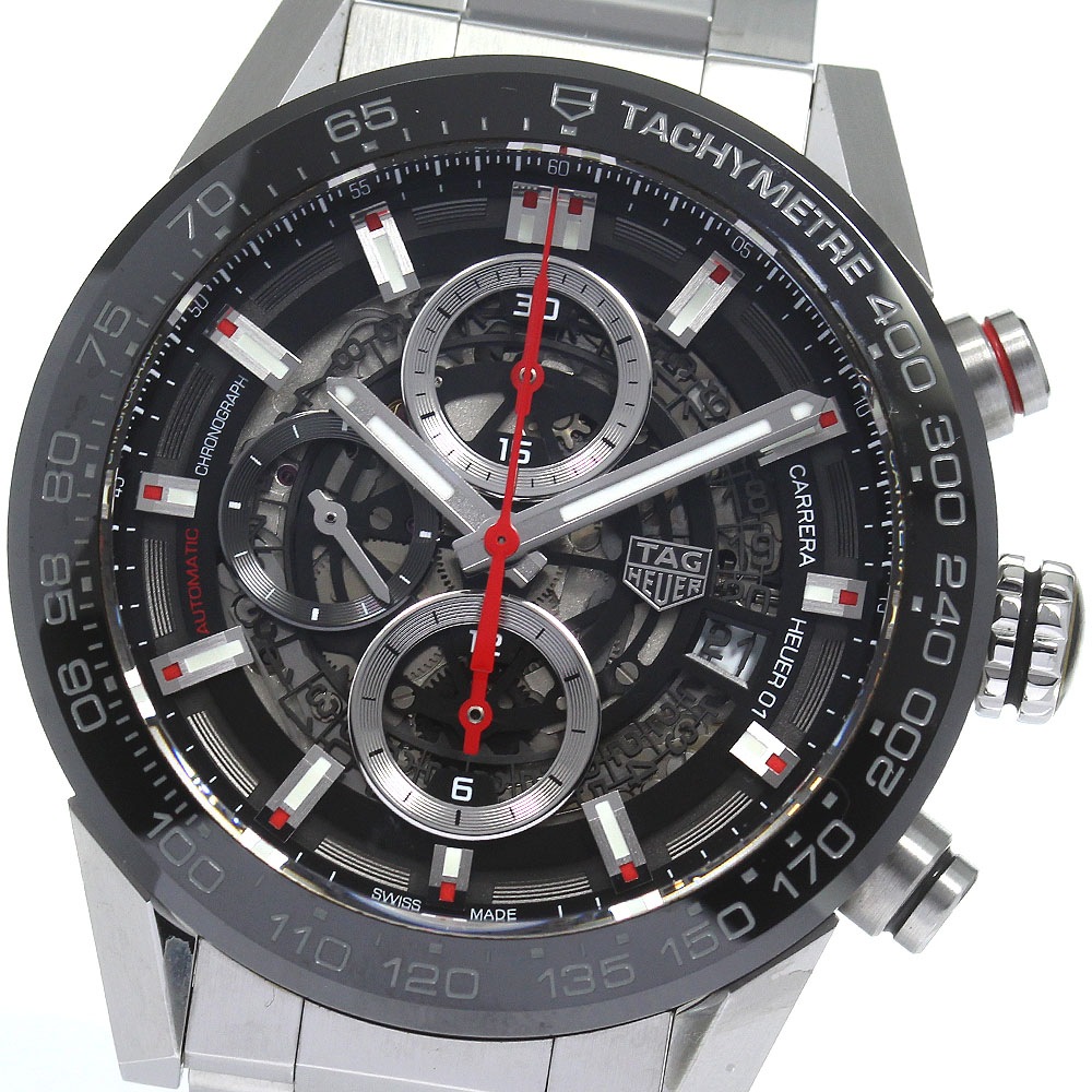 タグホイヤー TAG HEUER CAR201V-0 カレラ クロノグラフ キャリバーホイヤー01 自動巻き メンズ 保証書付き_814680【中古】