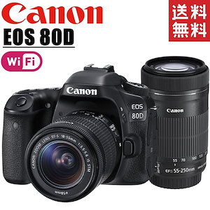 EOS 80D ダブルレンズセット 一眼レフ カメラ 中古