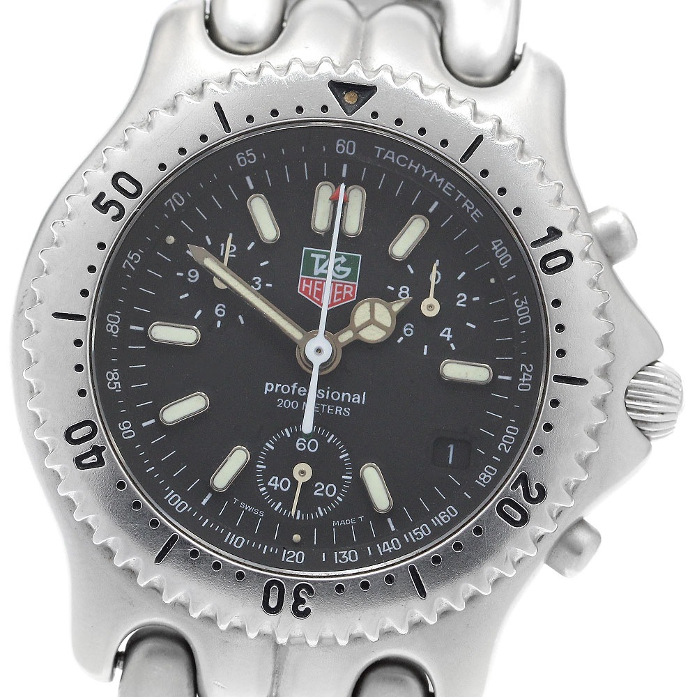 訳あり タグホイヤー TAG HEUER S39.306 セル クロノグラフ デイト クォーツ メンズ _912542【中古】