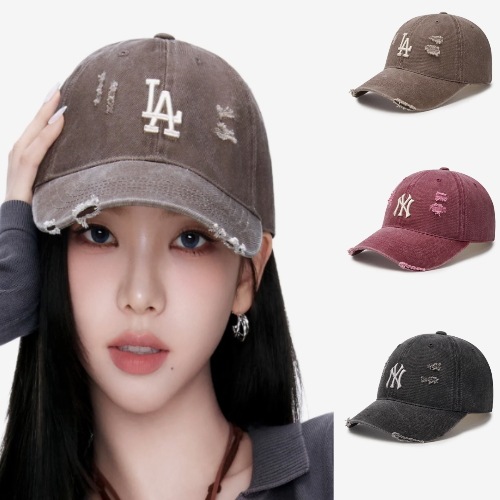 [カリナ着用]ダメージウォッシングアンストラクチャーLAボールキャップ/韓国芸能人帽子/アイドルスタイル 7,212円