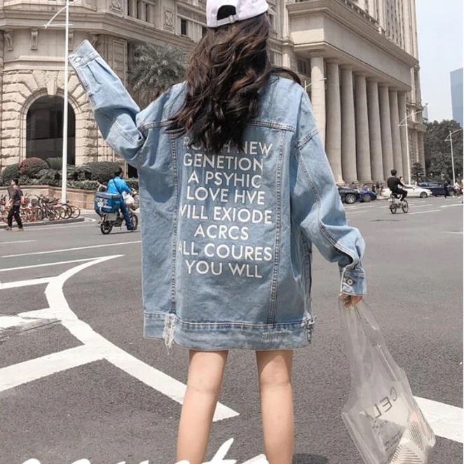 ジャケット レディース デニム Gジャン 字母柄 ミリタリージャケット 秋服 秋 カジュアル