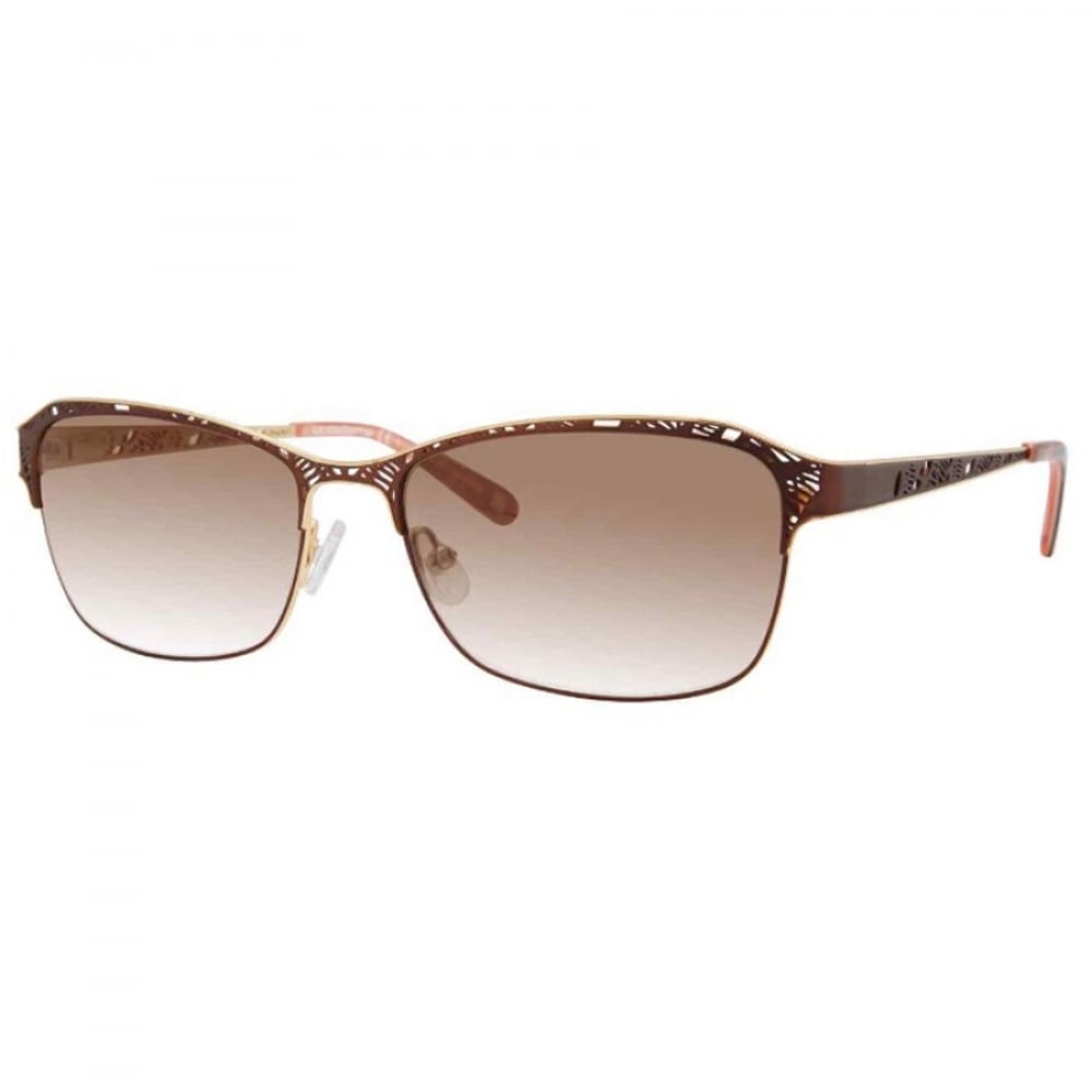 リズ・クレイボーンブラウングラディエントキャットアイレディースサングラス L 577/S 009Q/HA 56