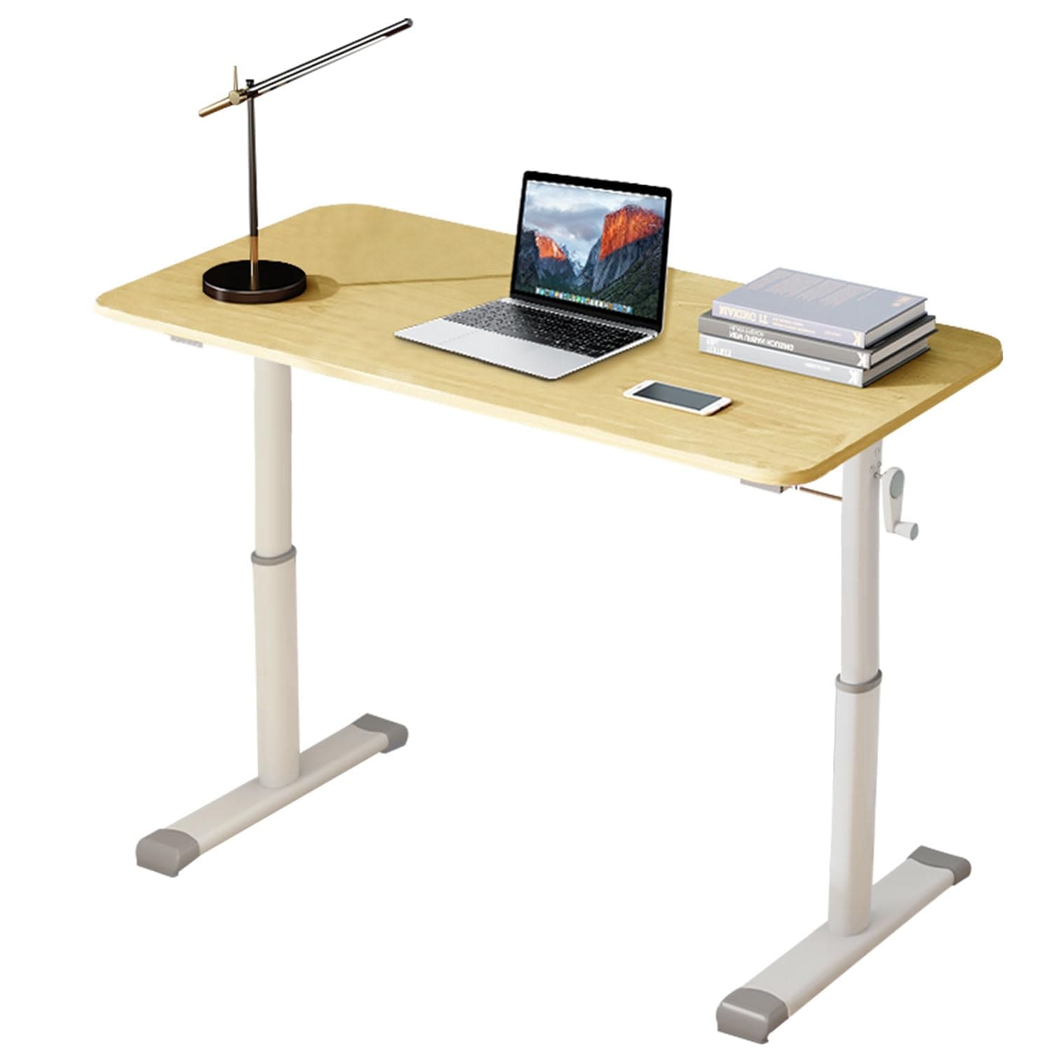昇降式デスク パソコンデスク 高さ調節 テーブル 昇降式 小型 リビングデスク 幅80cm 奥行45cm 上下昇降デスク63~90cm調節可能(木色, 80*45) 80235 8,816円