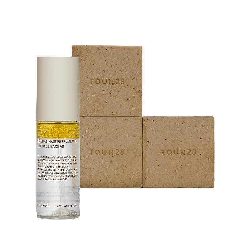 【ラウンジ】トーン28シャンプーバーS19バオバブ3個入り300g+バオバブヘアパルファムミスト50ml