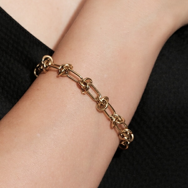 ブレスレット ボストン ノット サージカルステンレス 重ね付け YG ゴールド イエローゴールド