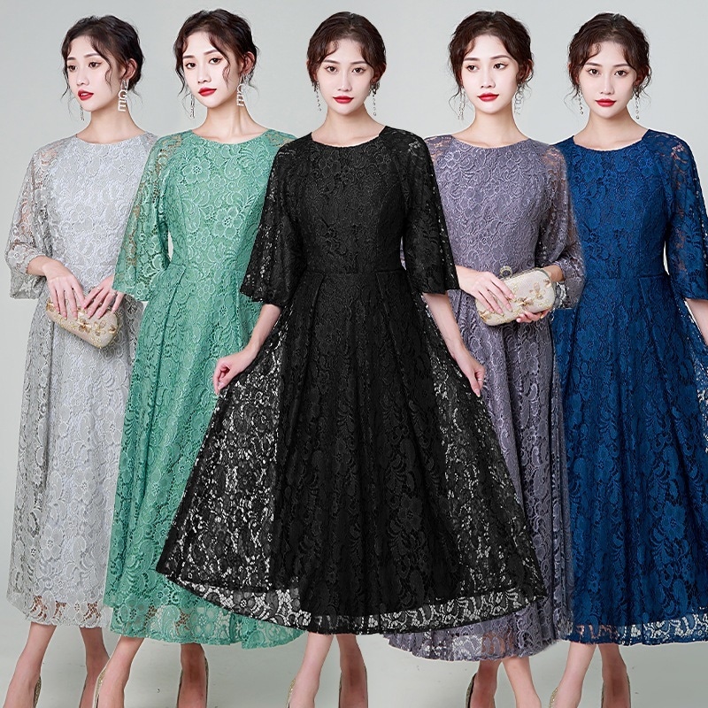 ドレス 2025 パーティー ウェディング フォーマル イブニングドレス ワンピース ロングドレス レース 優雅 エレガント 痩せる 韓国風 結婚式 前撮り 演奏会 発表会 卒業式 成人式 花嫁