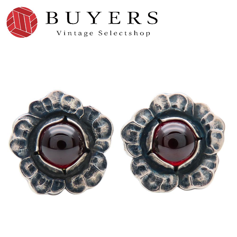 中古 イヤリング ヘリテージ イヤー 2002 シルバー925 ガーネット 約13.8g シルバー レッド系 アクセサリー レディース 女性