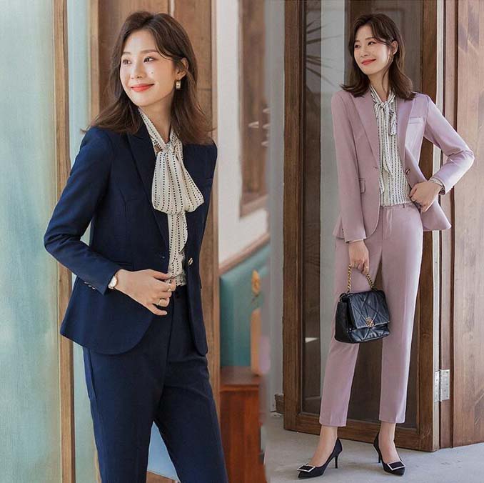 韓国風 パンツスーツ リクルートスーツ レディーススーツ フォーマル 2点セット ジャケット+パンツ ビジネススーツ 入学式 入園式 ママスーツ オフィス 通勤 面接 セレモニースーツ セットアップ