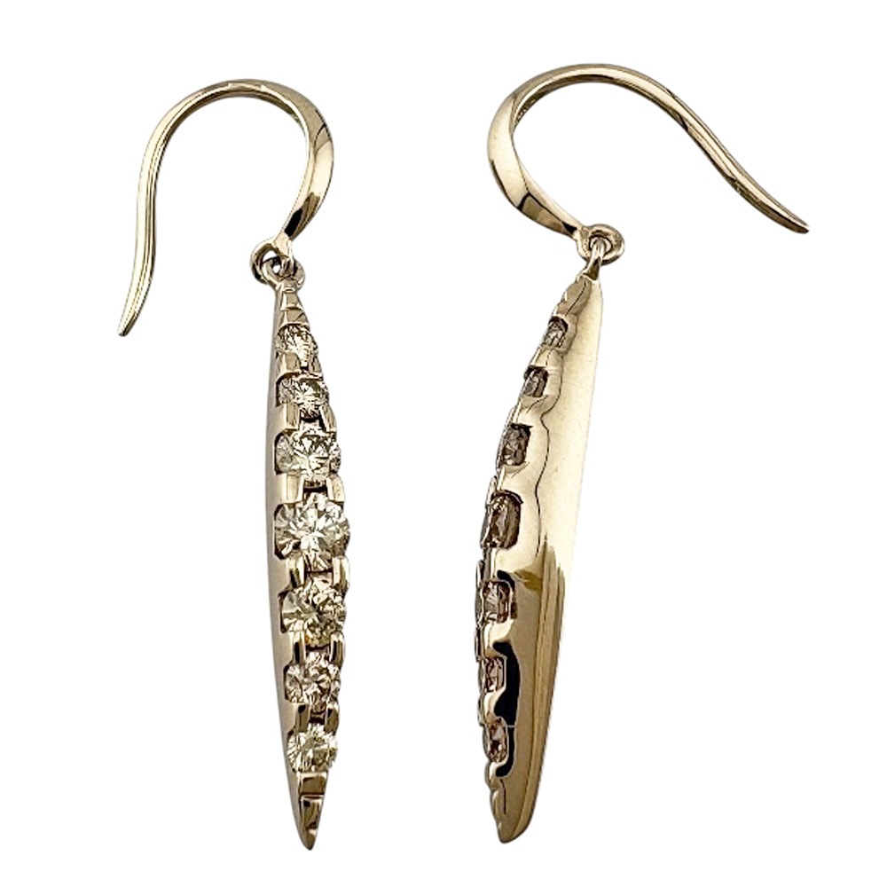 カシケイ ネイキッド ピアス 18金 K18ゴールド ダイヤモンド KASHIKEY 中古 美品