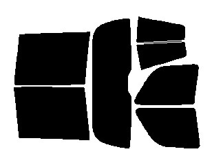 リア (b) ベンツ GLクラス X164 カット済み カーフィルム164886