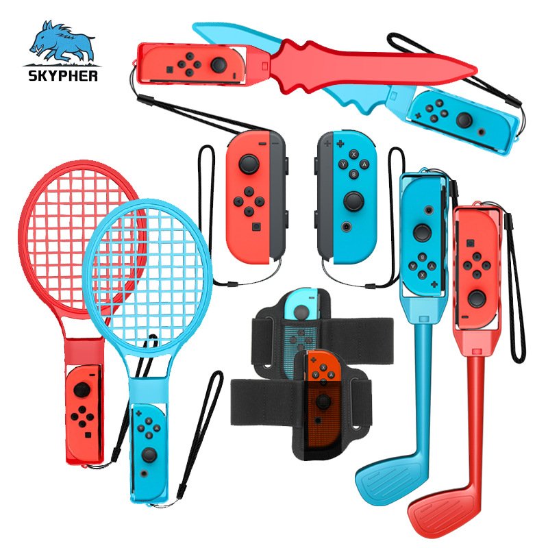 ニンテンドー スイッチスポーツ用アクセサリ 10 in 1セット Nintendo Switch Sports用周辺機器 Joy-Con レッグバンド テニスラケット プロップソード 4,724円