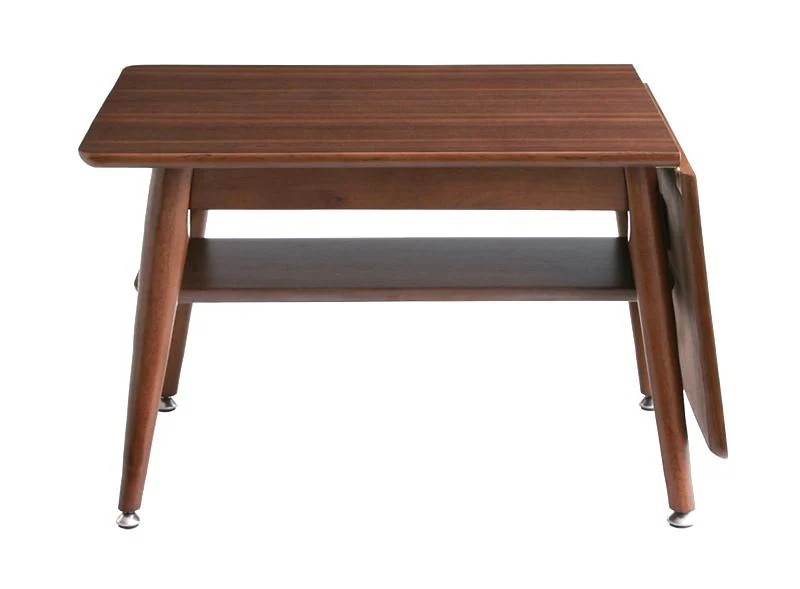 リビングテーブル センターテーブル 天然木 北欧デザイン 伸長式 ローテーブル Sサイズ