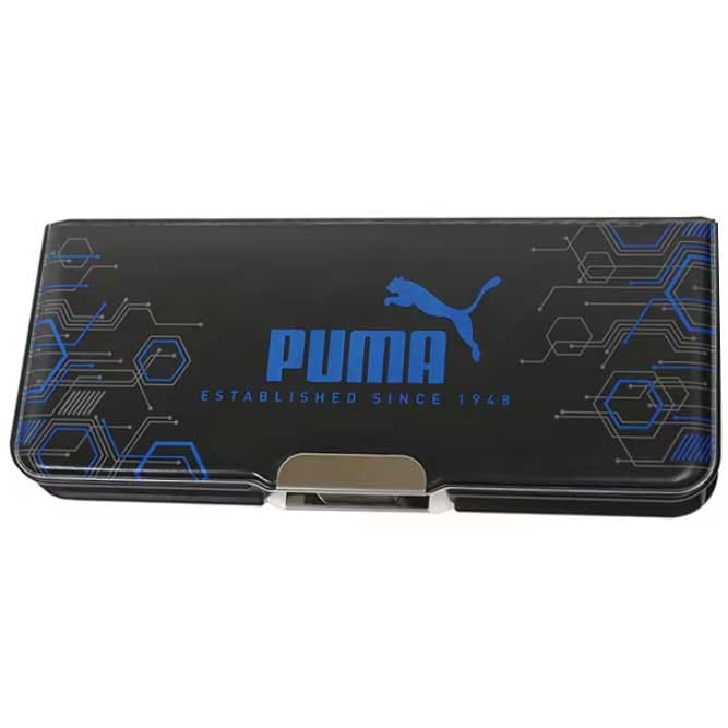 （まとめ買い）PUMA（プーマ） ピッタントン マグネット筆入れ 2ドア 筆箱 ペンケース ブラック CH053H [x3]
