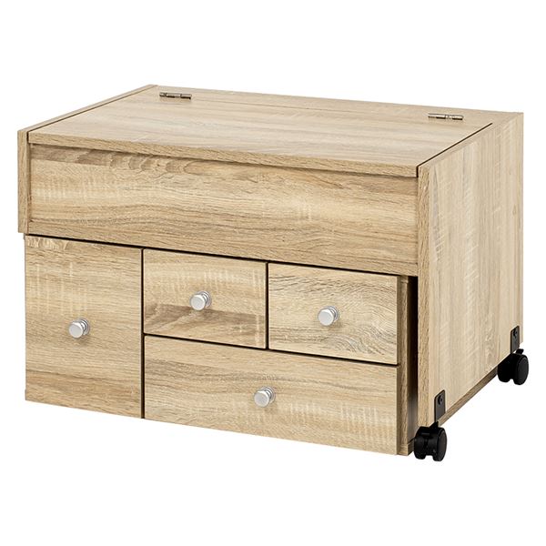 伸縮式ロードレッサー ナチュラル (約)幅63110cm 組立式 2口コンセント付 伸縮式